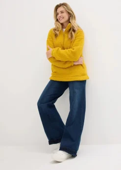 Fleeceshirt mit Stehkragen|bonprix Clearance