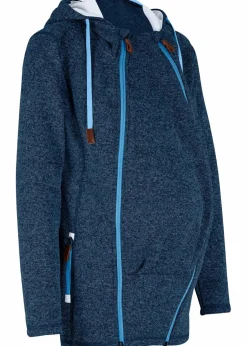 bonprix Bekleidung·Blazer|Umstandsmode|Fleece-Umstands- und Tragejacke dunkelblau/mittelblau meliert