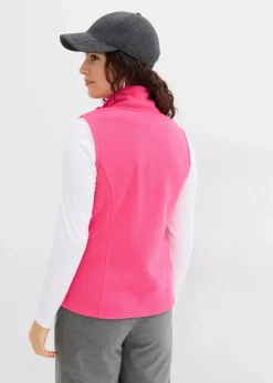 bonprix Bekleidung·Blusen & Tuniken|Bekleidung·Hosen|Fleece-Weste mit Taschen pinklady