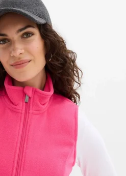 bonprix Bekleidung·Blusen & Tuniken|Bekleidung·Hosen|Fleece-Weste mit Taschen pinklady