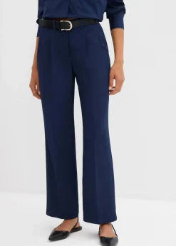 bonprix Bekleidung·Kleider|Zweiteiler & Sets|Fließende Bundfaltenhose dunkelblau