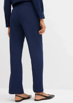 bonprix Bekleidung·Kleider|Zweiteiler & Sets|Fließende Bundfaltenhose dunkelblau