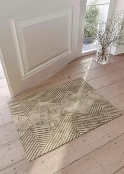 bonprix Fußmatten|Fußmatten|Fußmatte mit graphischem Design grau bedruckt