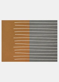 bonprix Fußmatten|Fußmatten|Fußmatte mit minimalistischem Design braun/grau bedruckt