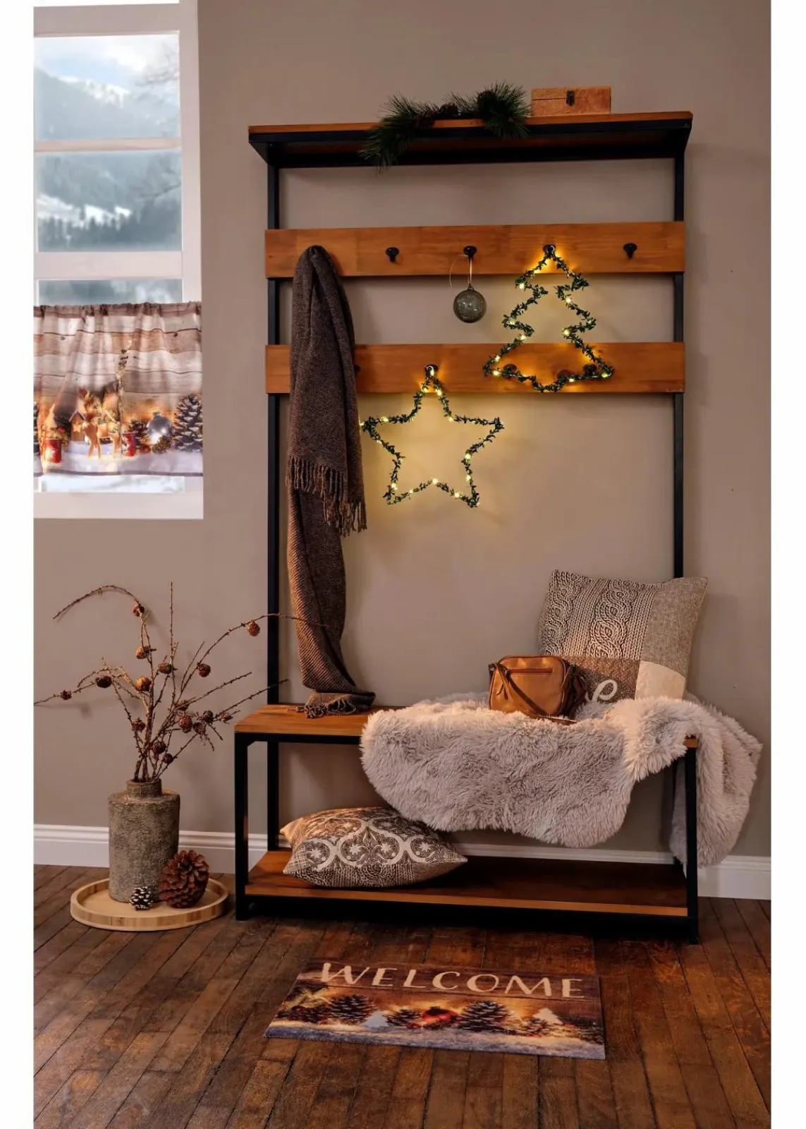 bonprix Fußmatten|Fußmatten|Fußmatte mit weihnachtlichem Motiv braun