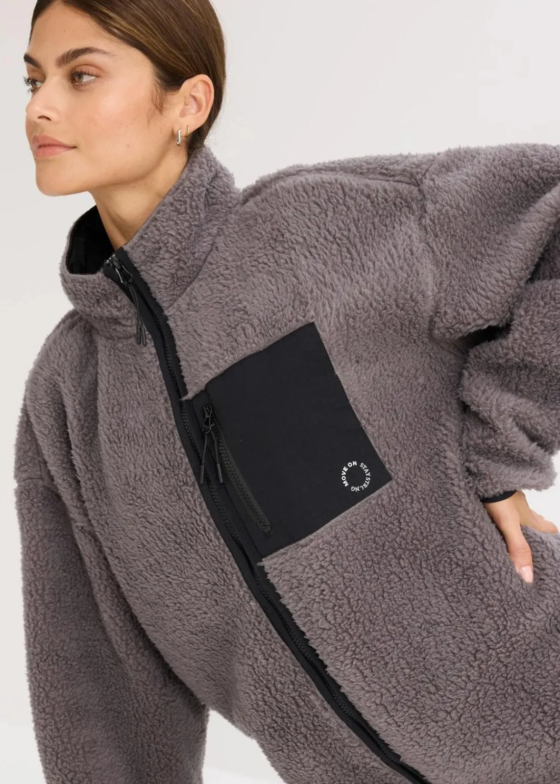 Funktions-Fleece Sportjacke, oversized|bonprix Outlet