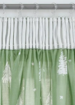 bonprix Gardinen|Weihnachtsdeko & -Textilien·Gardinen|Gardine aus Bio Baumwolle (1er Pack) dunkelgrün