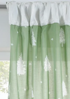 bonprix Gardinen|Weihnachtsdeko & -Textilien·Gardinen|Gardine aus Bio Baumwolle (1er Pack) dunkelgrün