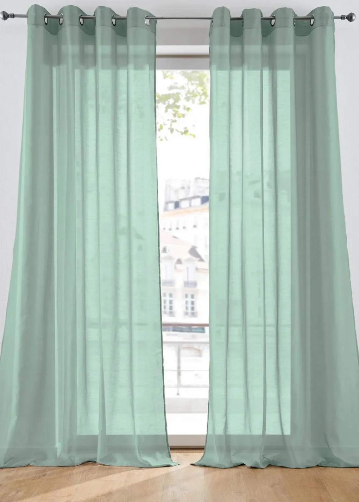 Gardine aus feiner Batist Struktur (1er Pack)|bpc living bonprix collection Discount