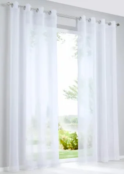 bpc living bonprix collection Gardinen|Gardine aus feiner Batist Struktur (1er Pack) weiß