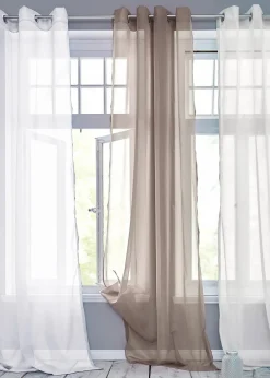 bonprix Gardinen|Gardine aus leichtem Voile (1er Pack) taupe