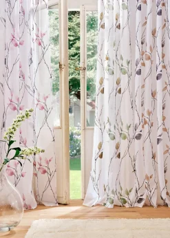 bonprix Gardinen|Gardine aus leichtem Voile (1er Pack) weiß/sand/grau