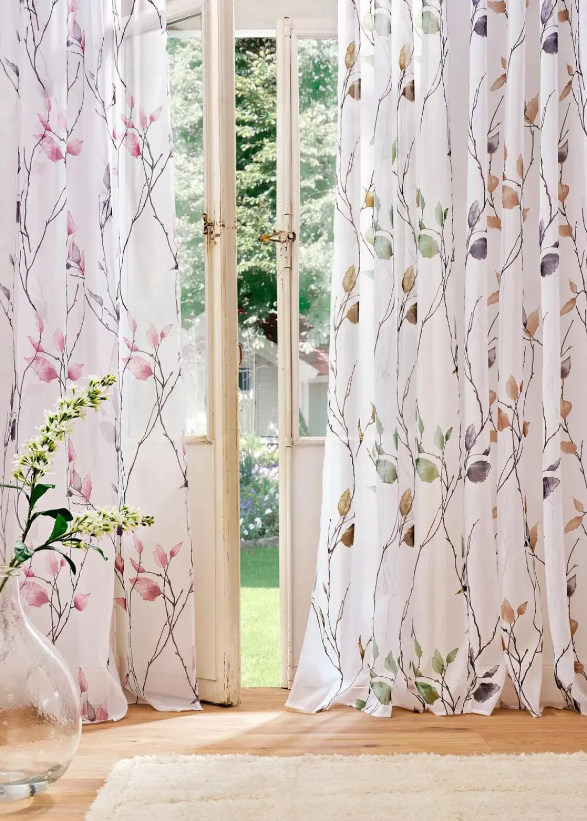 bonprix Gardinen|Gardine aus leichtem Voile (1er Pack) weiß/sand/grau