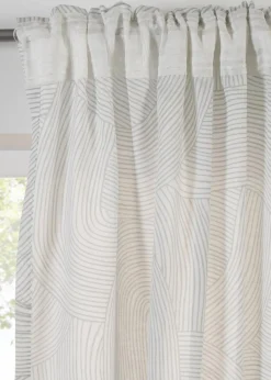 bonprix Gardinen|Gardine aus nachhaltigem Material (1er Pack) weiß/grau