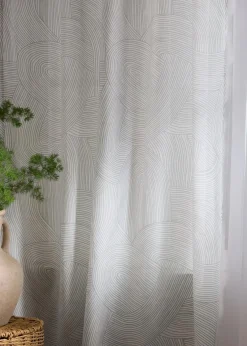 bonprix Gardinen|Gardine aus nachhaltigem Material (1er Pack) weiß/grau