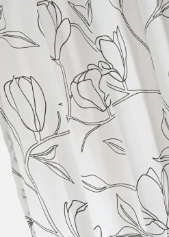 bonprix Gardinen|Gardine aus recyceltem Polyester mit Blätterdruck (1er Pack) creme