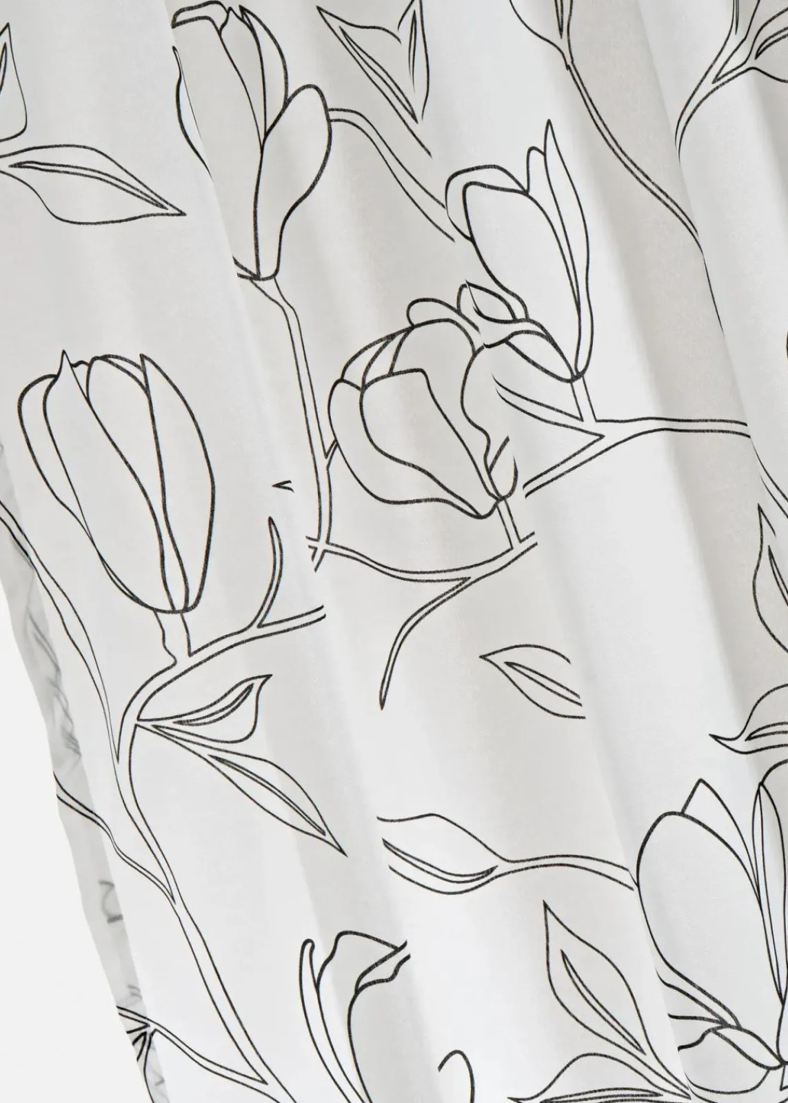 bonprix Gardinen|Gardine aus recyceltem Polyester mit Blätterdruck (1er Pack) creme