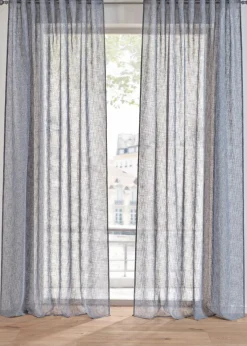 bonprix Gardinen|Gardine in Leinen Optik (1er Pack) blau