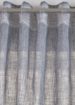 bonprix Gardinen|Gardine in Leinen Optik (1er Pack) blau
