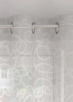 bonprix Gardinen|Gardine mit Druck mit recyceltem Polyester (1er Pack) weiß bedruckt