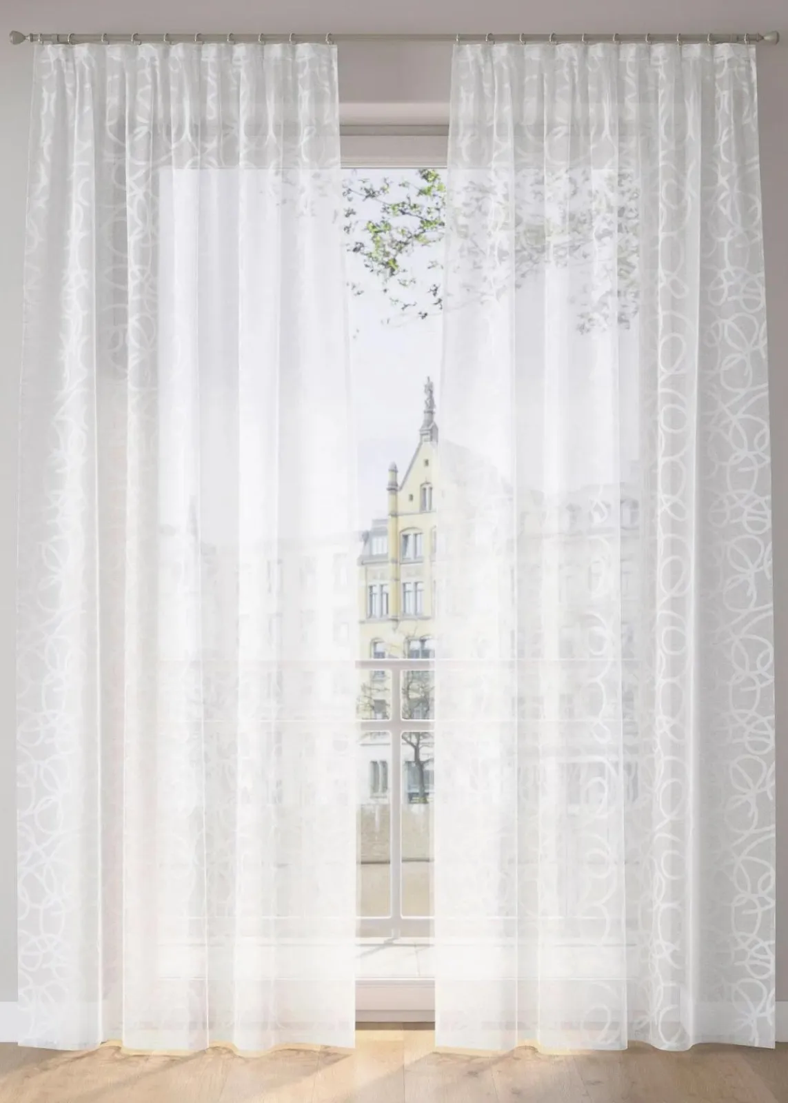 Gardine mit Druck mit recyceltem Polyester (1er Pack)|bonprix New