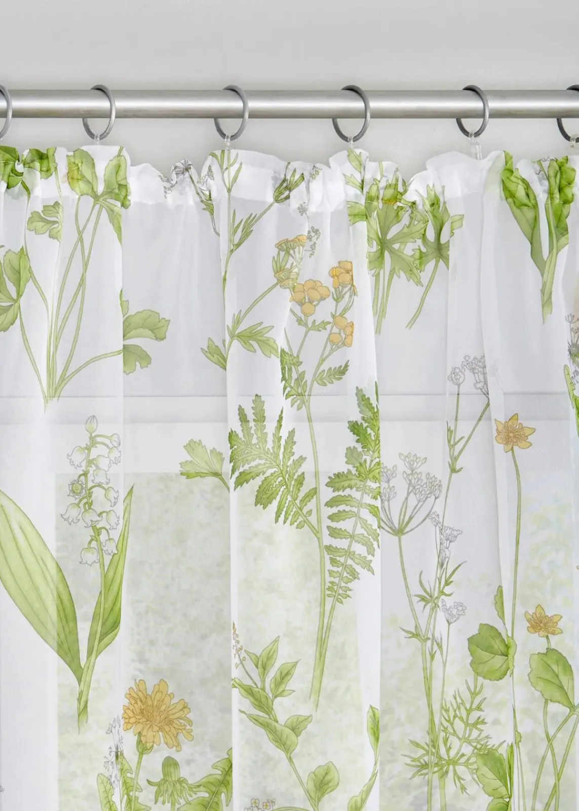 Gardine mit floralem Druck (1er Pack)|bonprix Hot