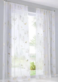 Gardine mit Glanz Druck (1er Pack)|bonprix Clearance