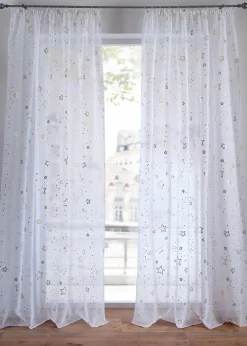 Gardine mit Glanz Sternen (1er Pack)|bonprix