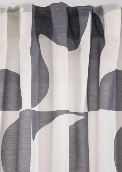 bonprix Gardinen|Gardine mit grafischem Druck aus recycelten Polyester (1er Pack) schwarz/weiß