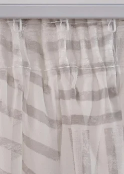 bonprix Gardinen|Gardine mit grafischem Druck (1er Pack) taupe