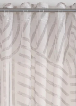 bonprix Gardinen|Gardine mit grafischem Druck (1er Pack) taupe