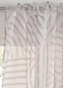 bonprix Gardinen|Gardine mit grafischem Druck (1er Pack) taupe