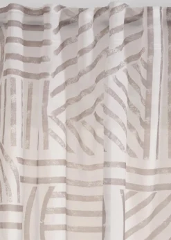 bonprix Gardinen|Gardine mit grafischem Druck (1er Pack) taupe