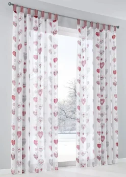 Gardine mit Herz Druck (1er Pack)|bonprix Best