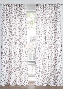 bonprix Gardinen|Gardine mit Struktur, auch in extra lang (1er Pack) grau/weiß