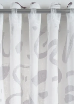 bonprix Gardinen|Gardine mit Struktur, auch in extra lang (1er Pack) grau/weiß