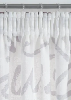 bonprix Gardinen|Gardine mit Struktur, auch in extra lang (1er Pack) grau/weiß