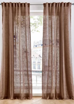 bonprix Gardinen|Gardine mit Struktur, in vielen Größen (1er Pack) dunkelbraun