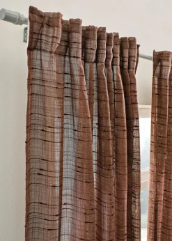 bonprix Gardinen|Gardine mit Struktur, in vielen Größen (1er Pack) dunkelbraun