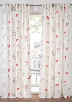 Gardine mit weihnachtlichem Design (1er Pack)|bonprix Outlet