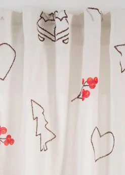 Gardine mit weihnachtlichem Design (1er Pack)|bonprix Outlet