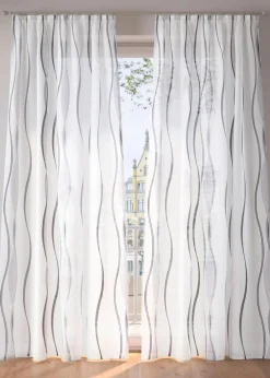 Gardine mit Wellenmuster (1er Pack)|bonprix