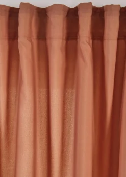 bonprix Gardinen|Gardinen aus recyceltem Material (2er Pack) braun