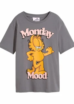 Garfield Mädchen 9-16 Jahre·Shirts & Blusen|Mädchen 2-8 Jahre·Nachhaltigere Materialien|T-Shirt aus reiner Bio-Baumwolle dunkelgrau