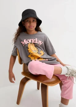Garfield Mädchen 9-16 Jahre·Shirts & Blusen|Mädchen 2-8 Jahre·Nachhaltigere Materialien|T-Shirt aus reiner Bio-Baumwolle dunkelgrau