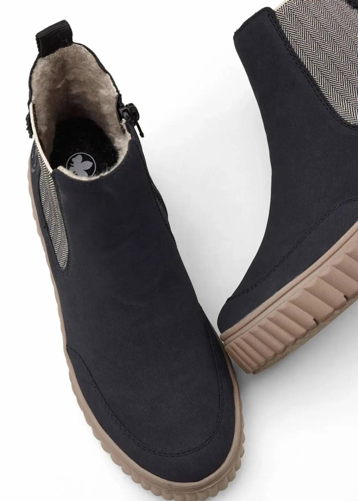 Rieker Schuhe & Accessoires In Spezialgrößen·Schuhe In Übergröße|Schuhe & Accessoires In Spezialgrößen·Elastischer Schaft|Gefütterte Komfort-Boots dunkelblau