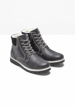 bonprix Boots & Stiefel|Gefütterte Schnürboots schwarz