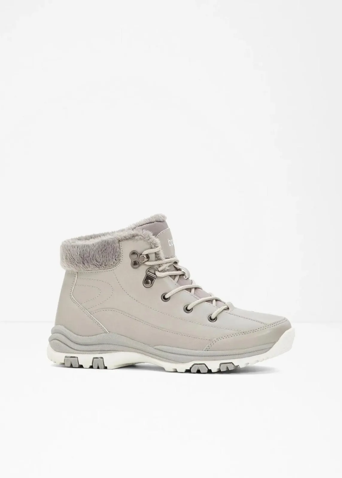 bonprix Boots|Gefütterte Winterschuhe|Gefütterte Schnürboots grau