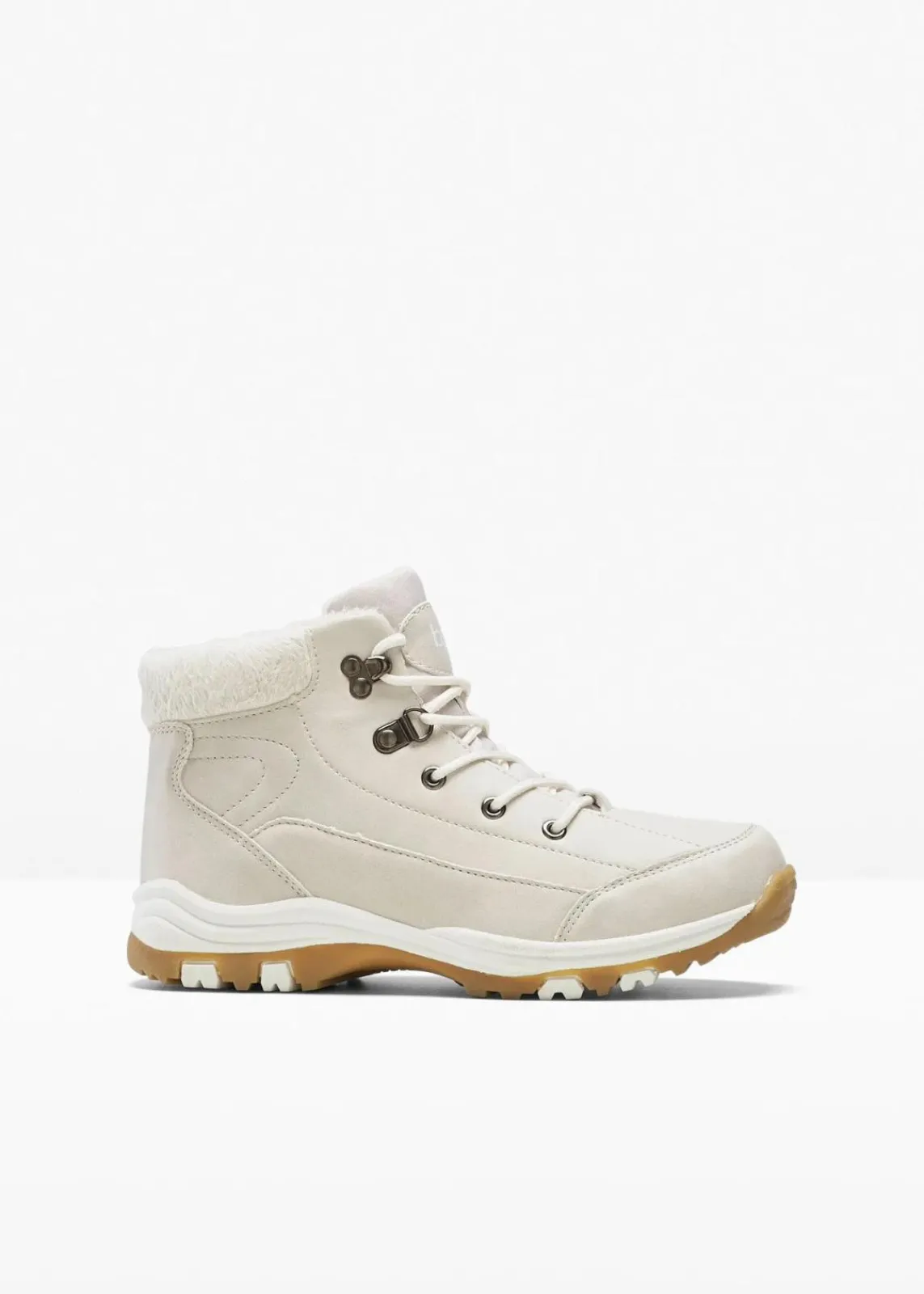 bonprix Gefütterte Winterschuhe|Boots|Gefütterte Schnürboots beige