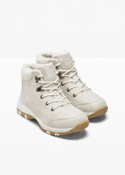 bonprix Gefütterte Winterschuhe|Boots|Gefütterte Schnürboots beige